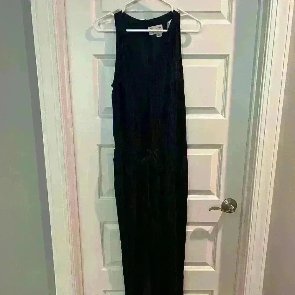 Saturday Sunday by Anthropologie Juniper Navy Blue Jogger Jumpsuit Women Medium